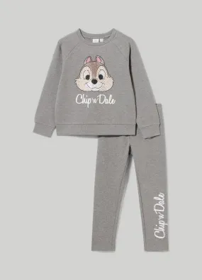 BLUKIDS  Jogging set composto da felpa garzata elasticizzata bambina