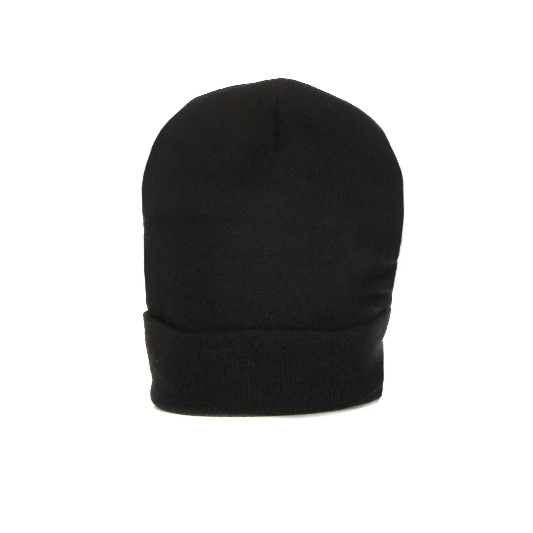 Cappello Uomo Beanie a Coste Cuffia Lunga Goccia V Nero