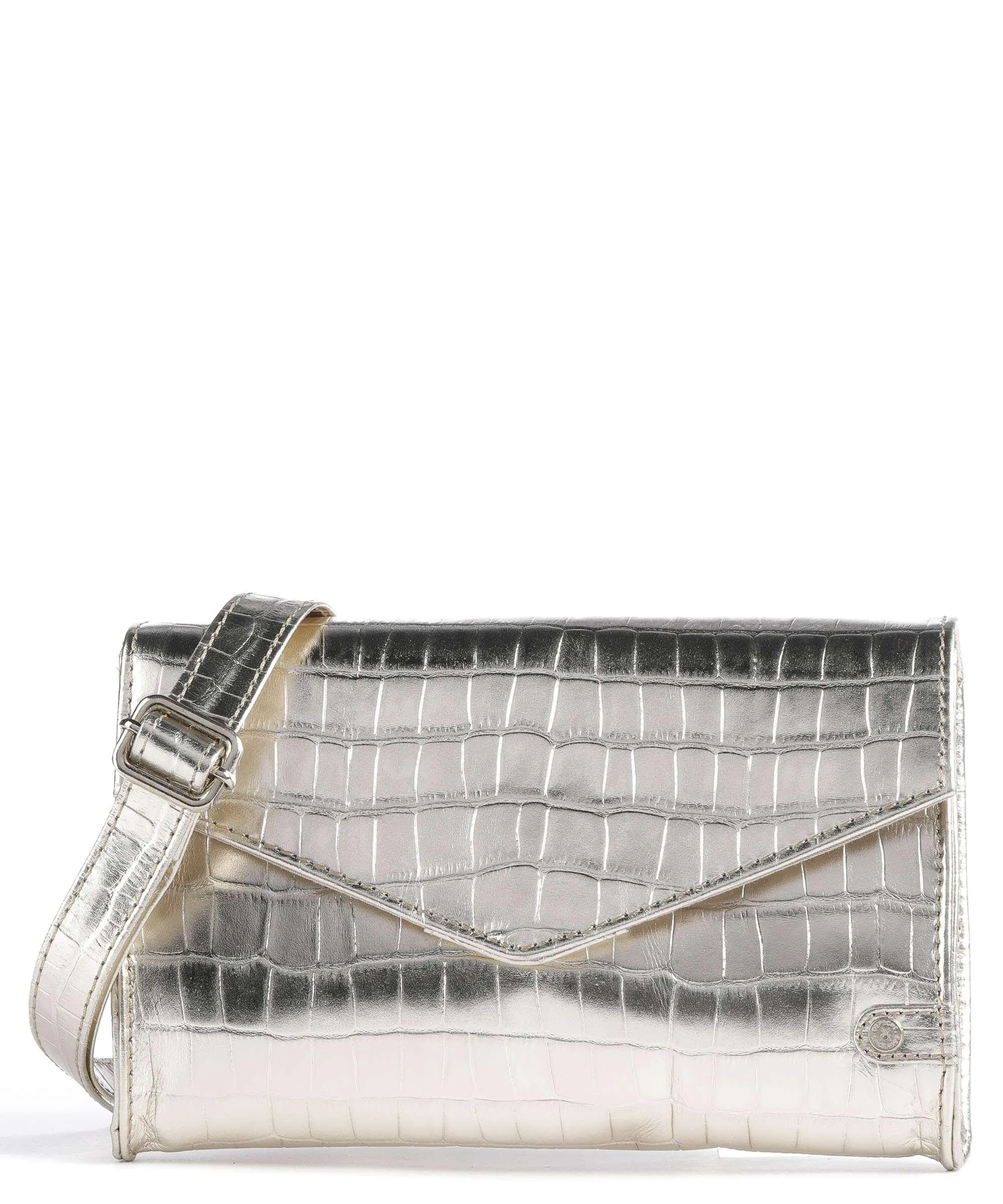  Depeche Croco Glam Borsa a tracolla pelle di pecora champagne  