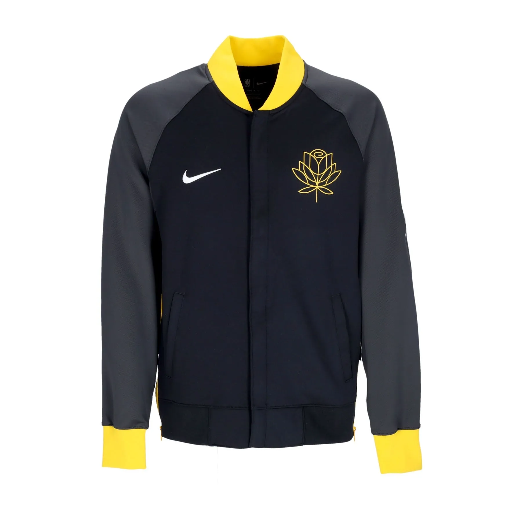 Felpa Leggera College Uomo Nba City Edition Dri-fit Showtime Full-zip Jacket Golwar Black Anthracite Amarillo White