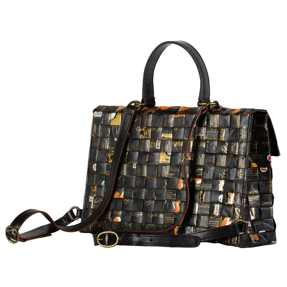 Meraky - Black Gold Shakerato - Convertible Bag - Aroma Collection - Women's Handbag