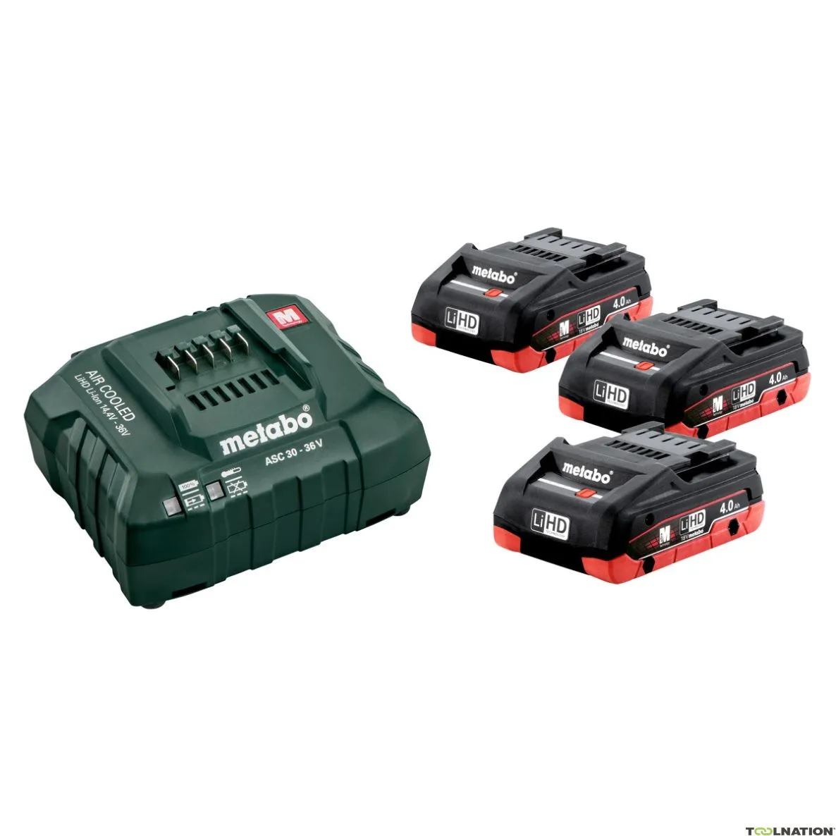 Metabo Accessori 685132000 Pacco batteria 3 x 18V LiHD 4.0Ah + 1 x caricatore ASC 30-36 V
