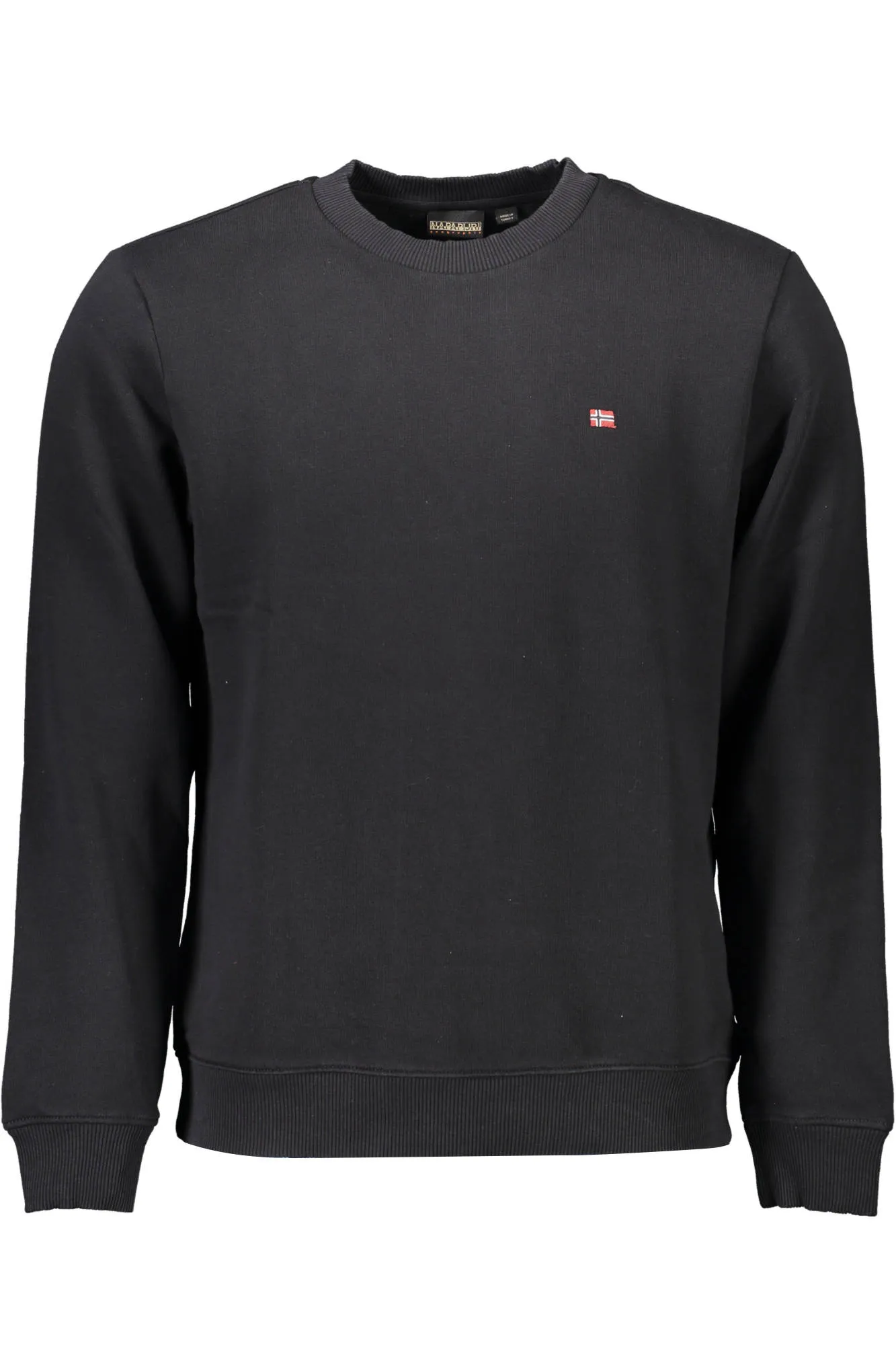 NAPAPIJRI Men's Black Zipless Sweatshirt