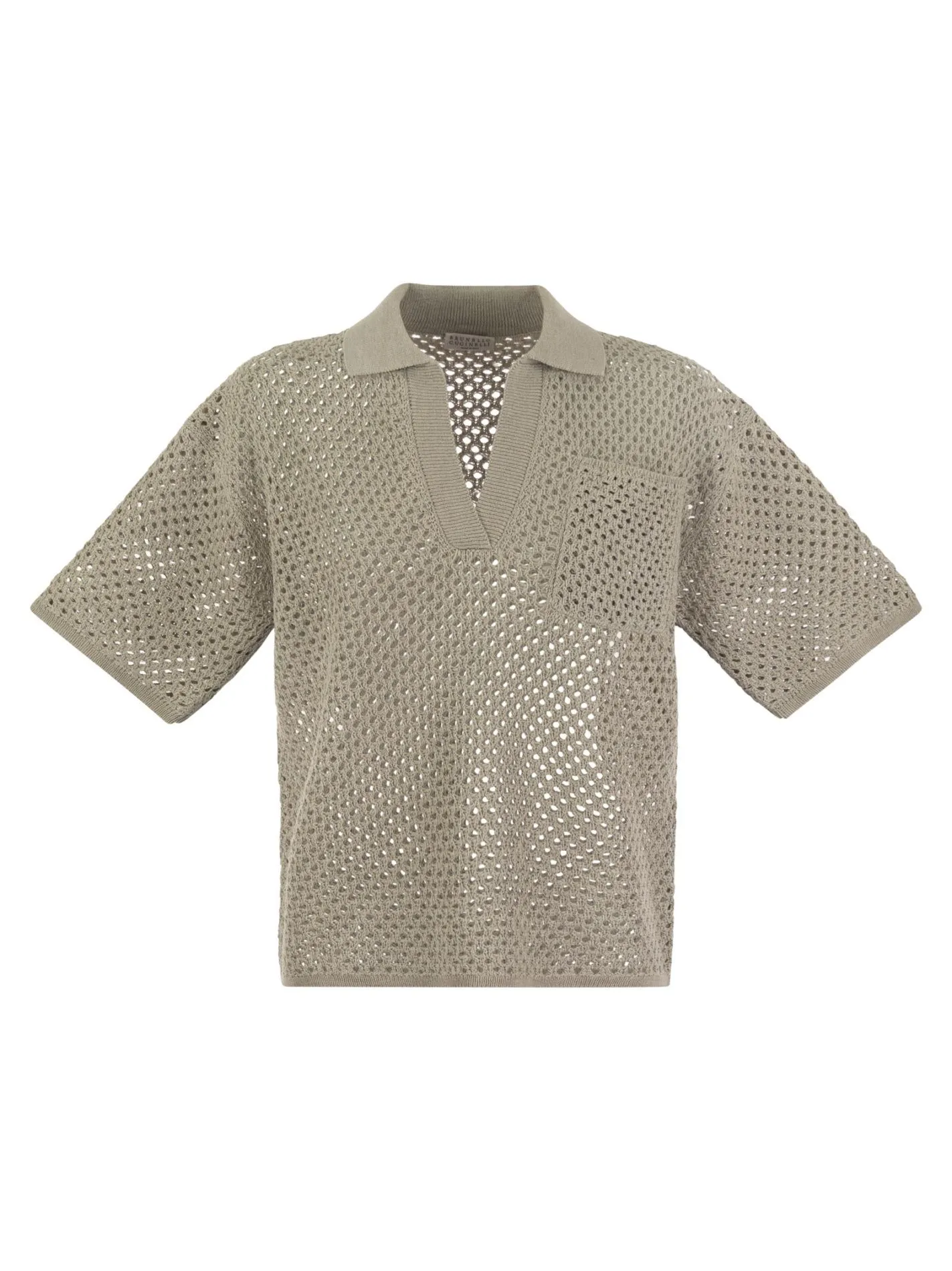 Polo-style Cotton Jersey with Net