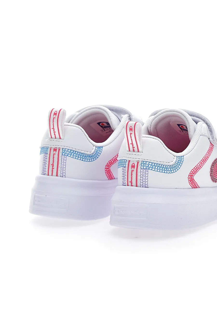 scarpe sneakers bianche Champion Angel Bianche-Rosa