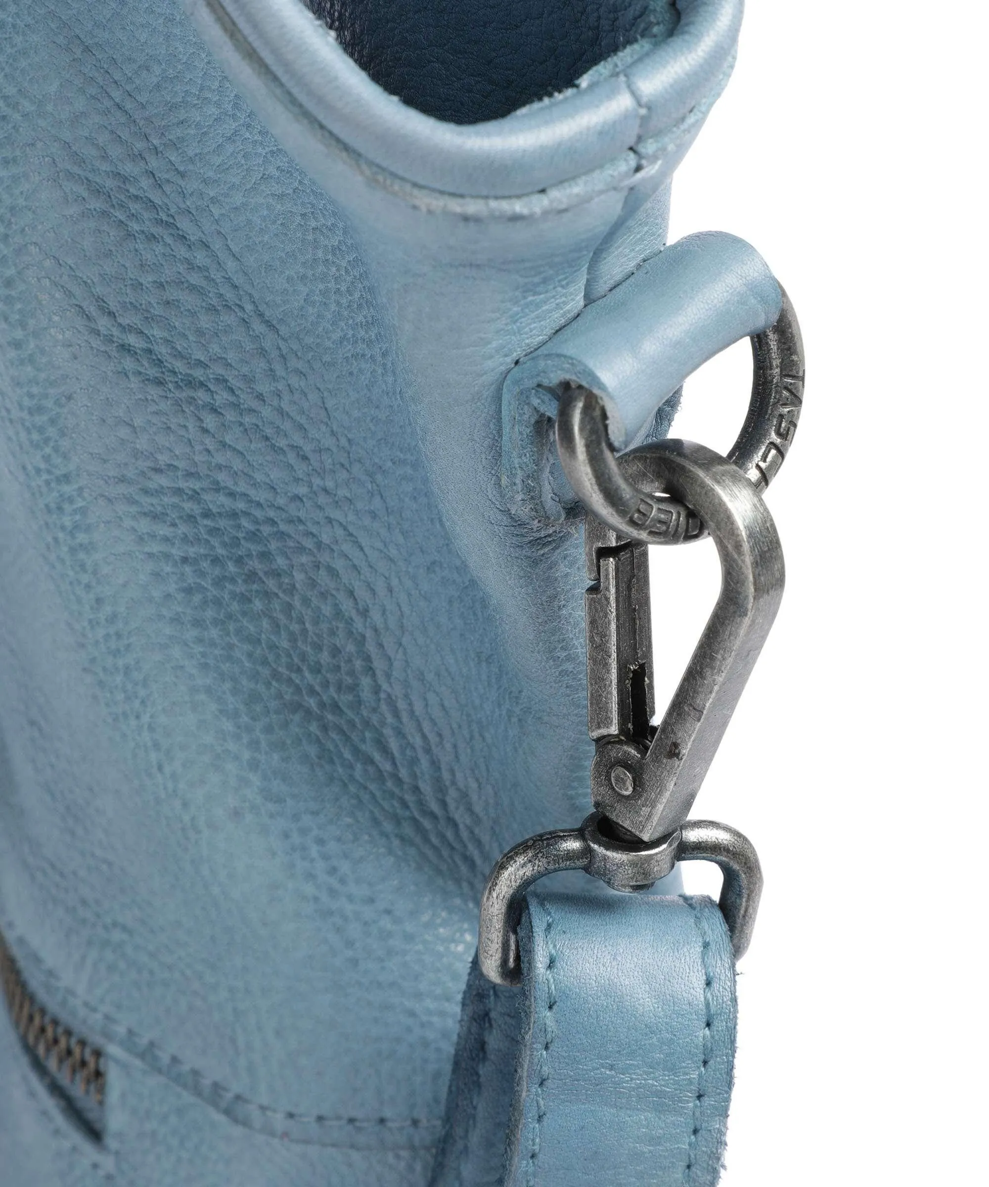  Taschendieb Wien Versöhnungsstraße 2 Borsa hobo pelle di vacchetta grana blu  