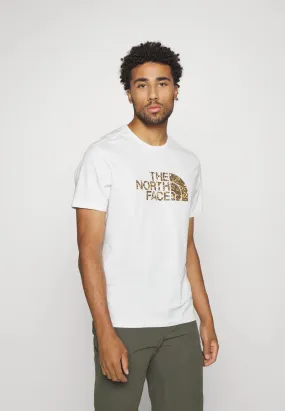 North Face White Half Sleeve T-Shirt Rust 2023