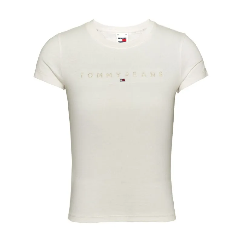 Women's Ancient White Tonal Linear T-Shirt by Tommy Jeans
