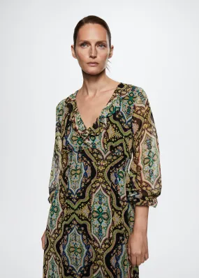 Baroque Print Dress